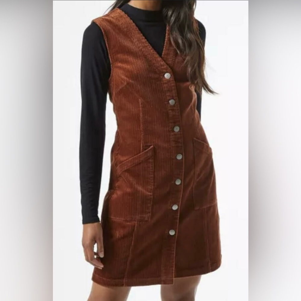 GAP Brown Corduroy Button-Down Dress